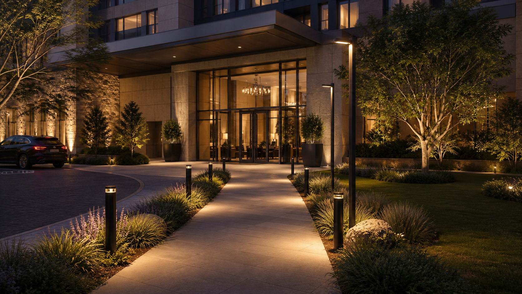 Otel Girişlerinde ve Yürüyüş Yollarında Aydınlatma Nasıl Planlanmalı?